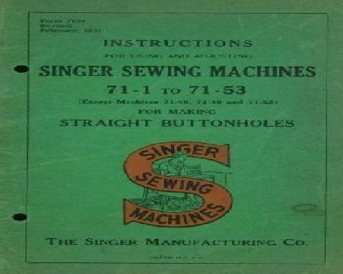Singer 71-1 to 71-53